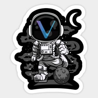 Astronaut Vechain VET Coin To The Moon Crypto Token Cryptocurrency Wallet Birthday Gift For Men Women Kids Sticker